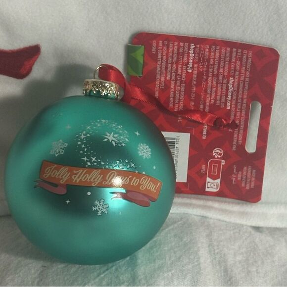 Disney Jolly Holly Days to you Christmas ornament ball Mickey Minnie Mouse NWT - Picture 4 of 5